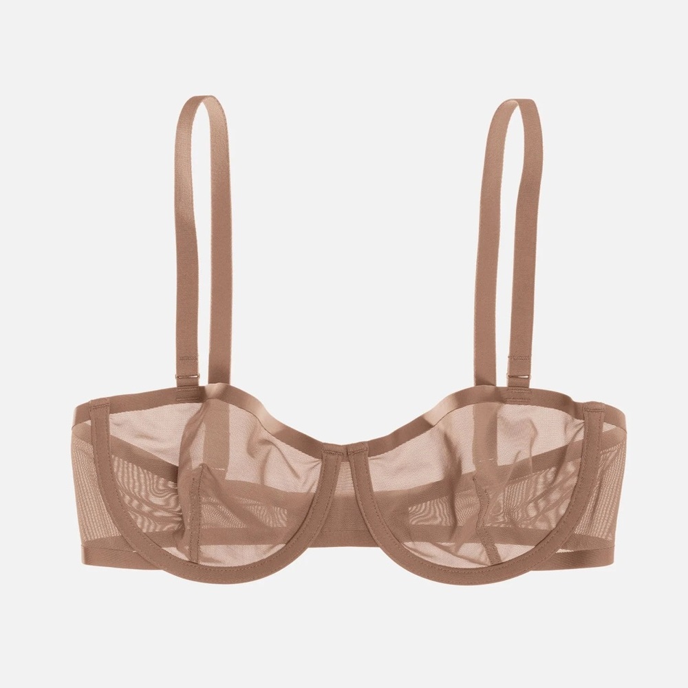 Brand new tan CUUP balconette mesh bras, with tags!